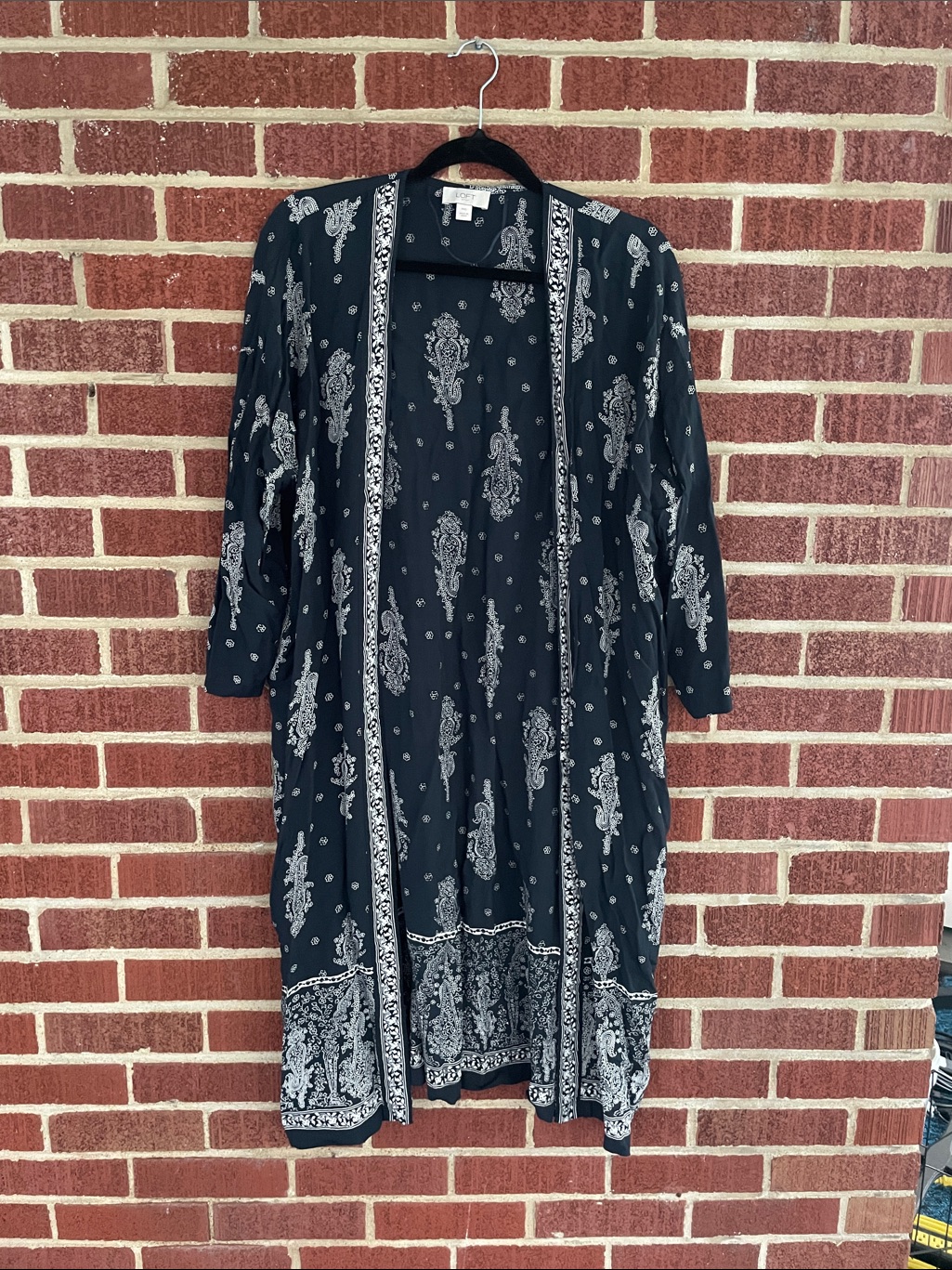 Loft Navy And White Kimono